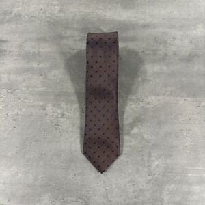 Sartoria Italiana Camicia e oltre Necktie Copper Brown navy Geometric Iridescent